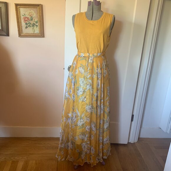 Charter Club Silk Blend Knit Camisole Tank Top Size M Mustard Yellow Preppy - Picture 2 of 5